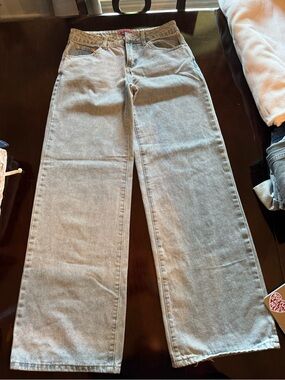 Edikted Light Wash Wide Leg Jeans
